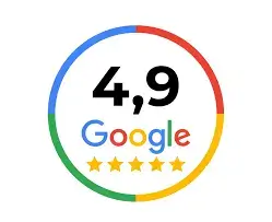 4.9 Sterne Google Bewertung